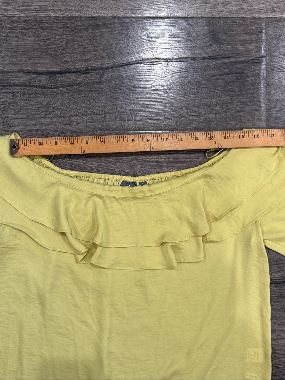 Soho Yellow Ruffled Off-Shoulder Blouse - Picture 8 of 11